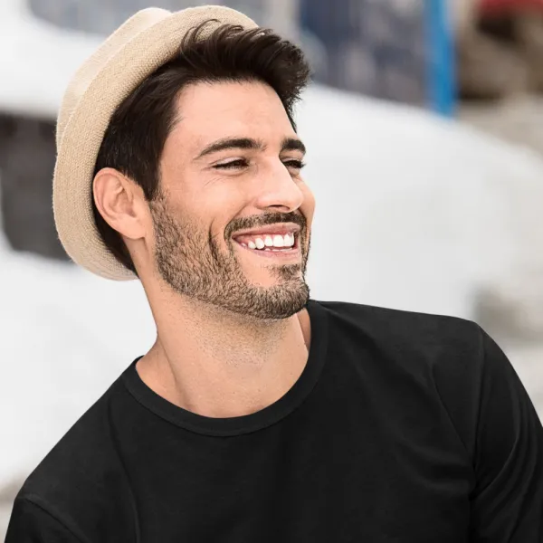 Tricou bărbătesc cu mânecă lungă - Decolteu rotund clasic