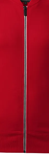 Hanorac de damă cu buzunare ascunse - Fermoar metalic alb