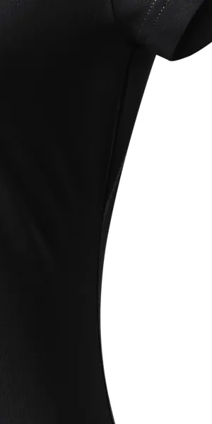 Tricou dama slim fit cu decolteu în V. - Tăiați cu cusături laterale