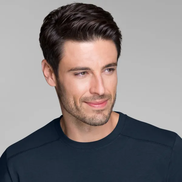 Tricou bărbătesc decorat - Decolteu rotund clasic