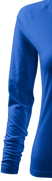 Tricou ajustat pentru femei, decolteu în V - Mâneci lungi raglan