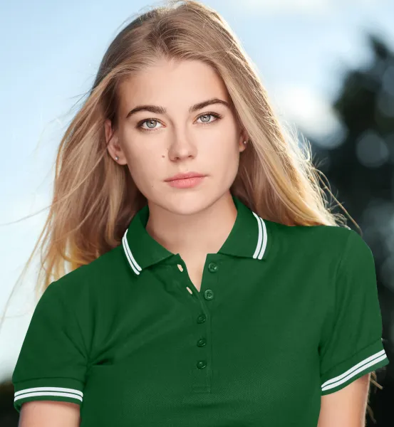 Polo de dama cu contrast - Închidere cu 5 nasturi