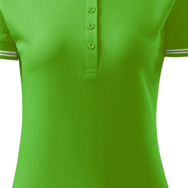 Polo de dama cu contrast - Tăietură ușor conică