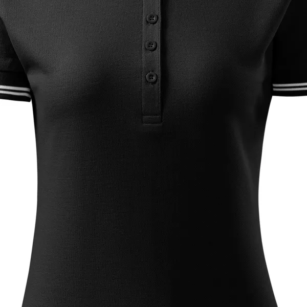 Polo de dama cu contrast - Tăietură ușor conică