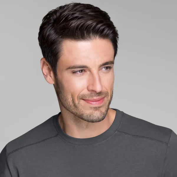 Tricou bărbătesc decorat - Decolteu rotund clasic