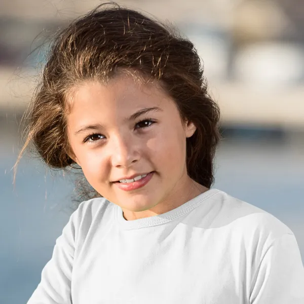 Tricou cu mâneci lungi pentru copii - Decolteu rotund clasic