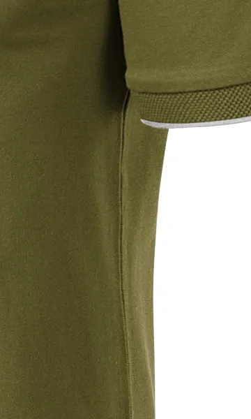 Tricou polo pentru bărbați cu guler bomber - Croială cu cusături laterale