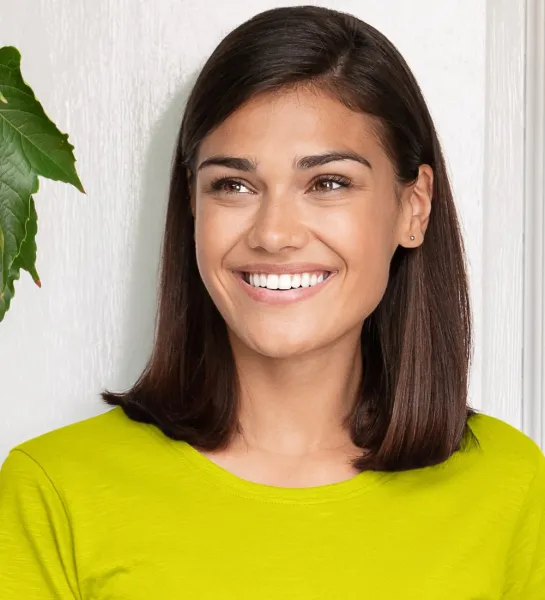 Tricou de damă, din bumbac organic texturat - Decolteu rotund clasic