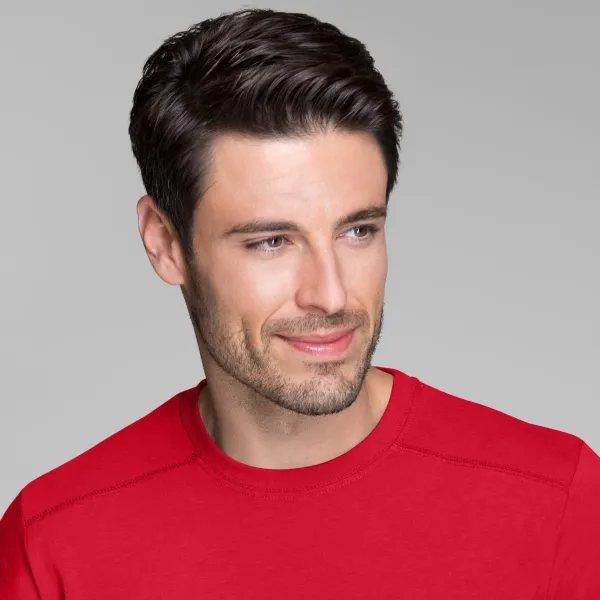 Tricou bărbătesc decorat - Decolteu rotund clasic