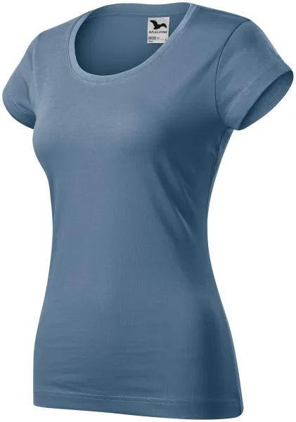 Tricou dama slim fit cu decolteu rotund - Tricou de dama confortabil din bumbac