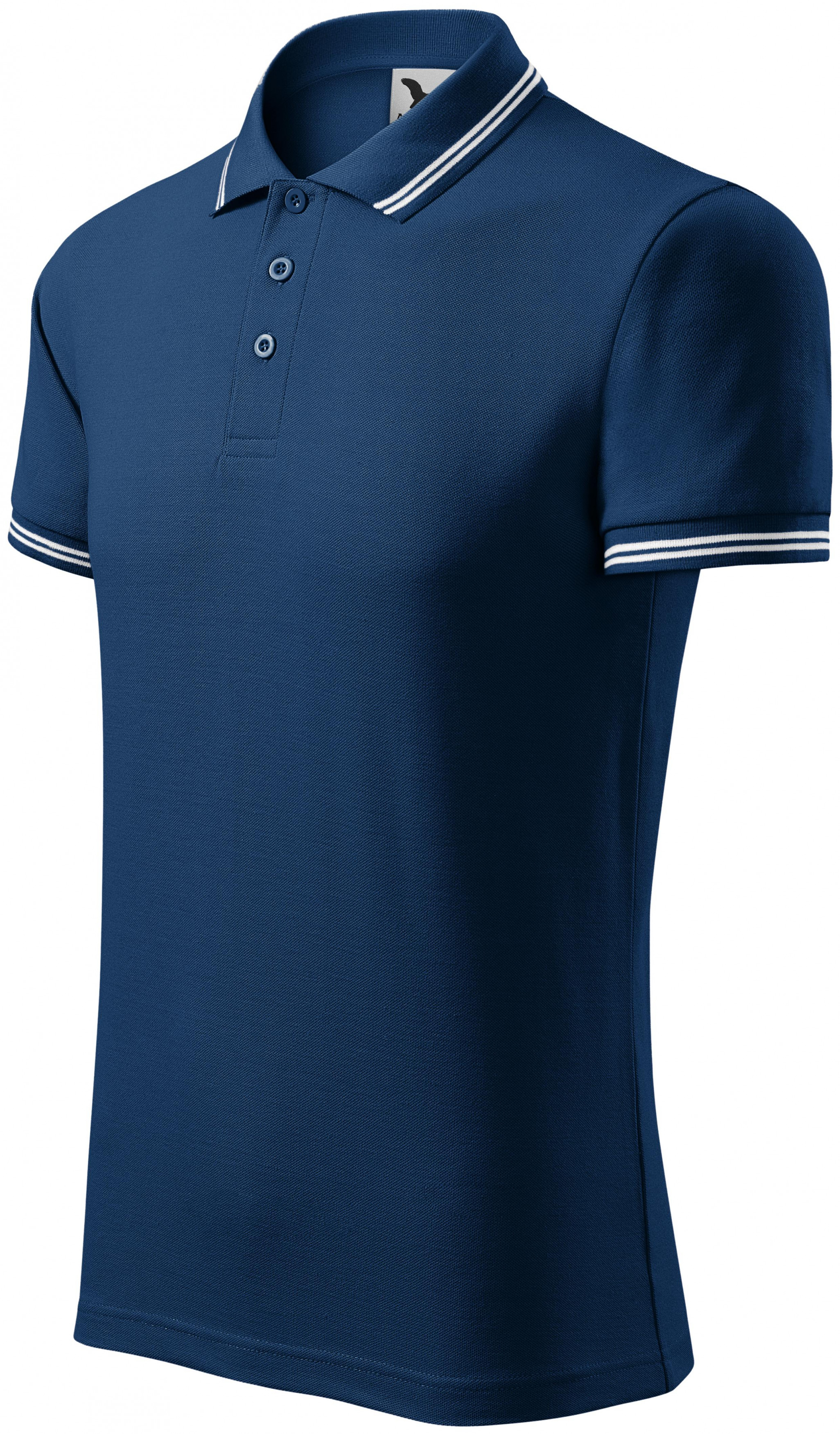 Polo de bărbați cu contrast, albastru de noapte, 2XL