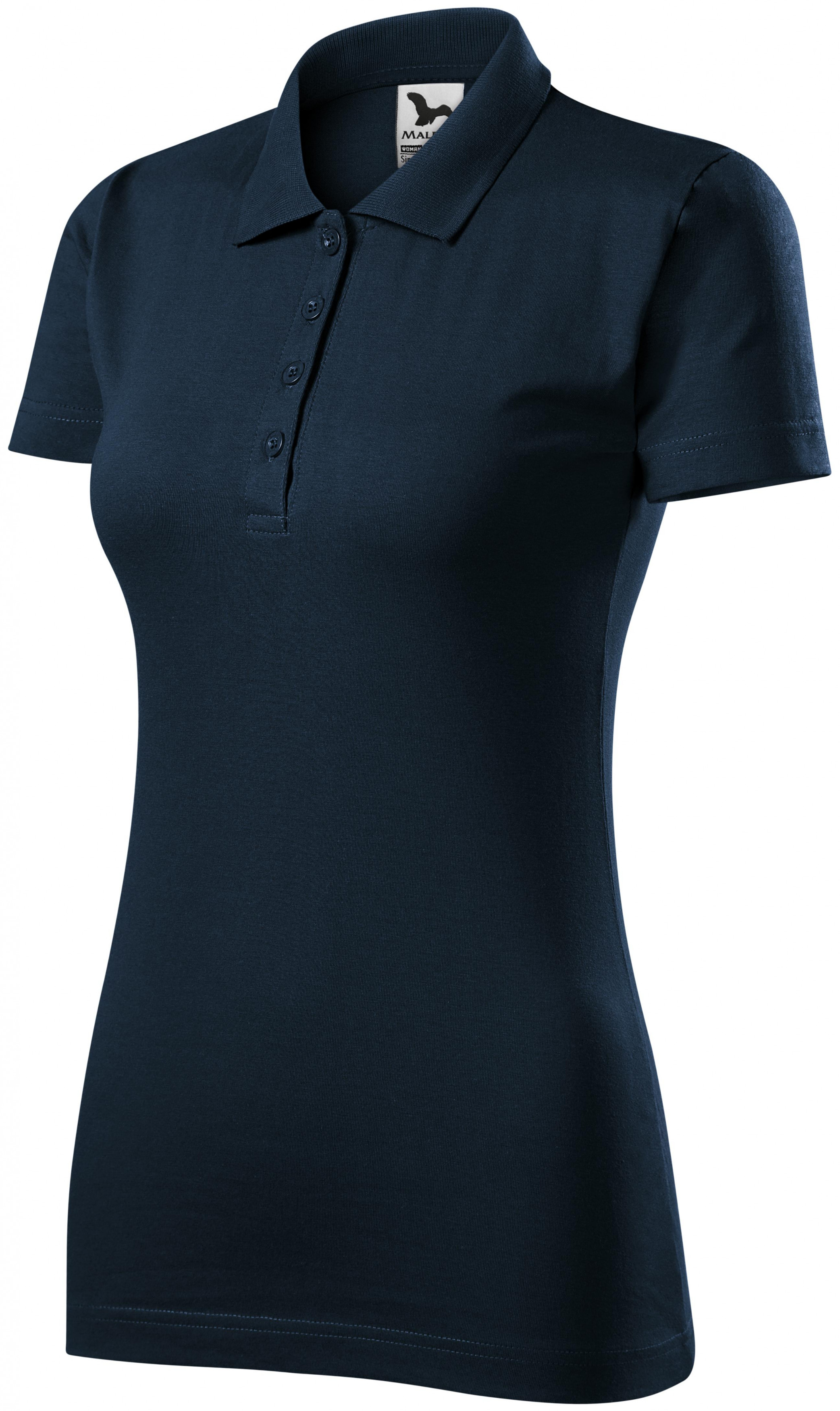 Polo tricou slim pentru femei, albastru inchis, L