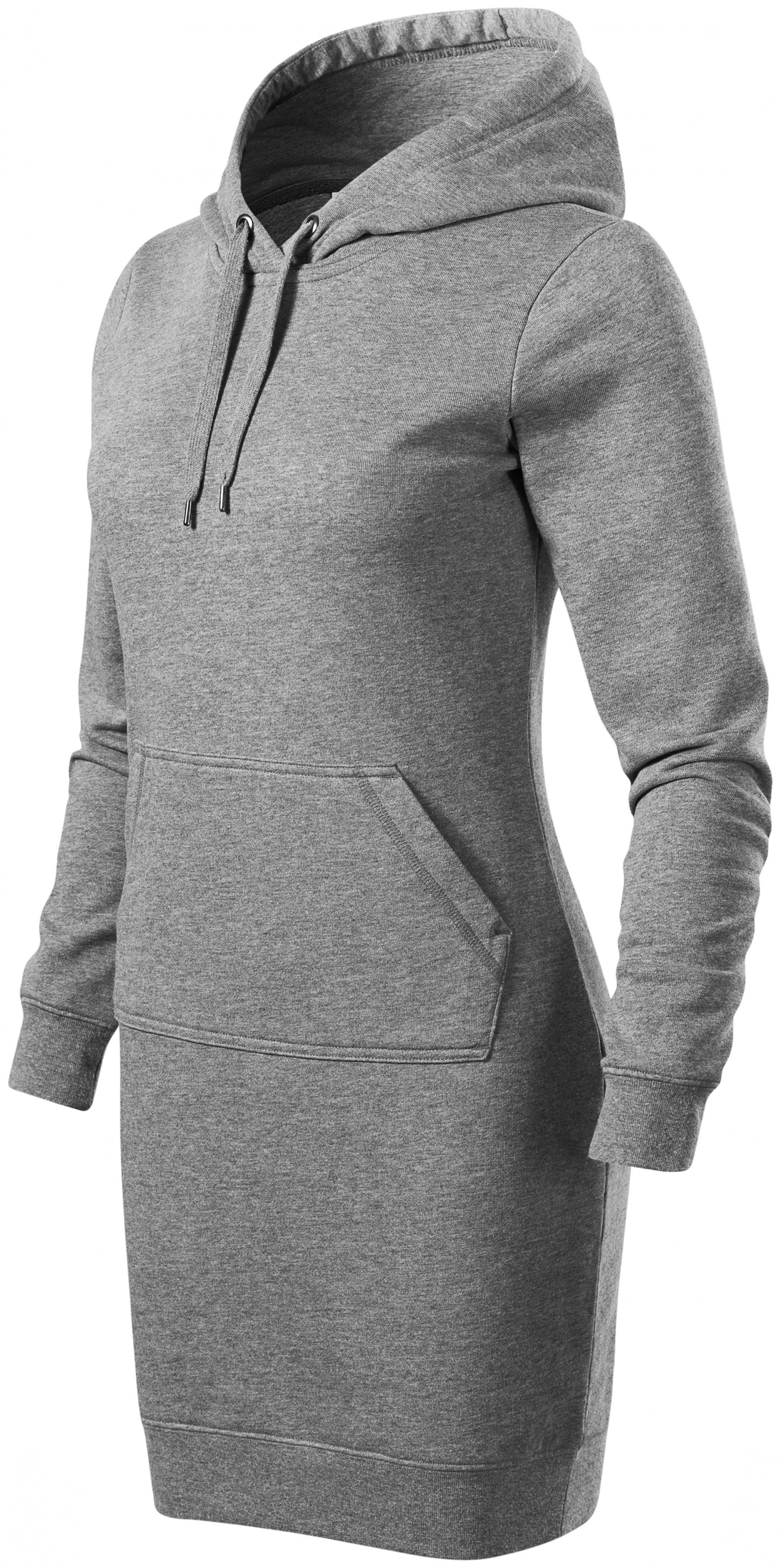 Rochie hanorac de dama, marmură gri închis, XS