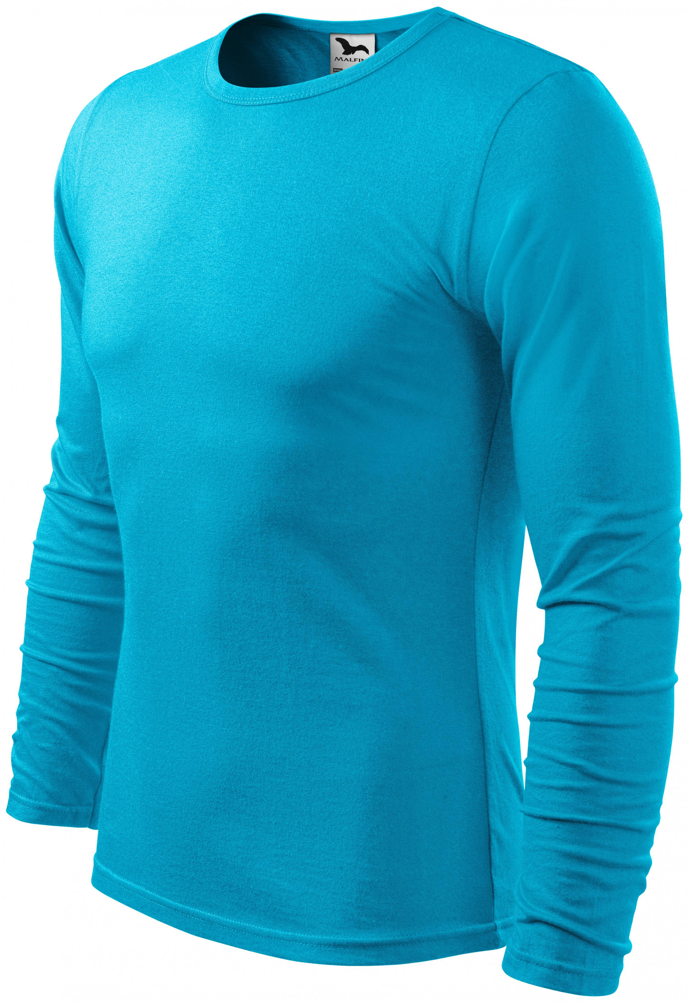Tricou bărbătesc cu mânecă lungă, turcoaz, S
