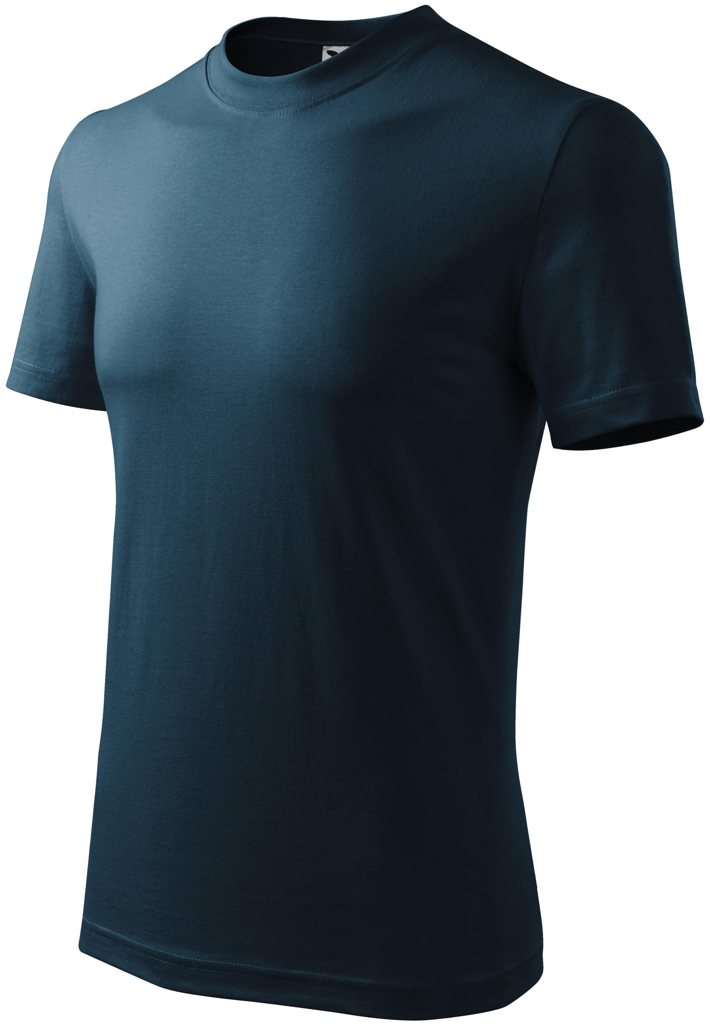 Tricou clasic, albastru inchis, S
