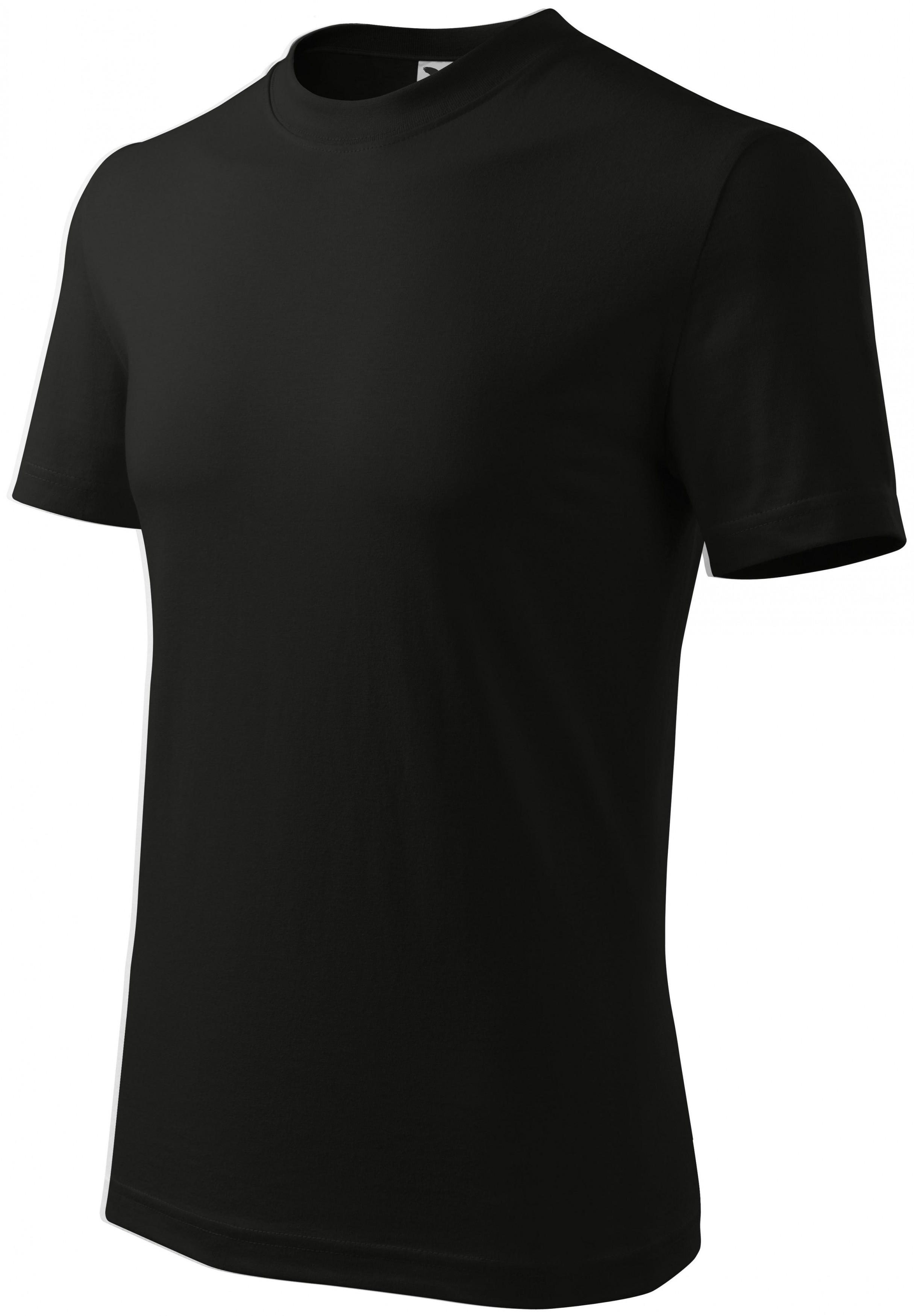 Tricou clasic, negru, 3XL