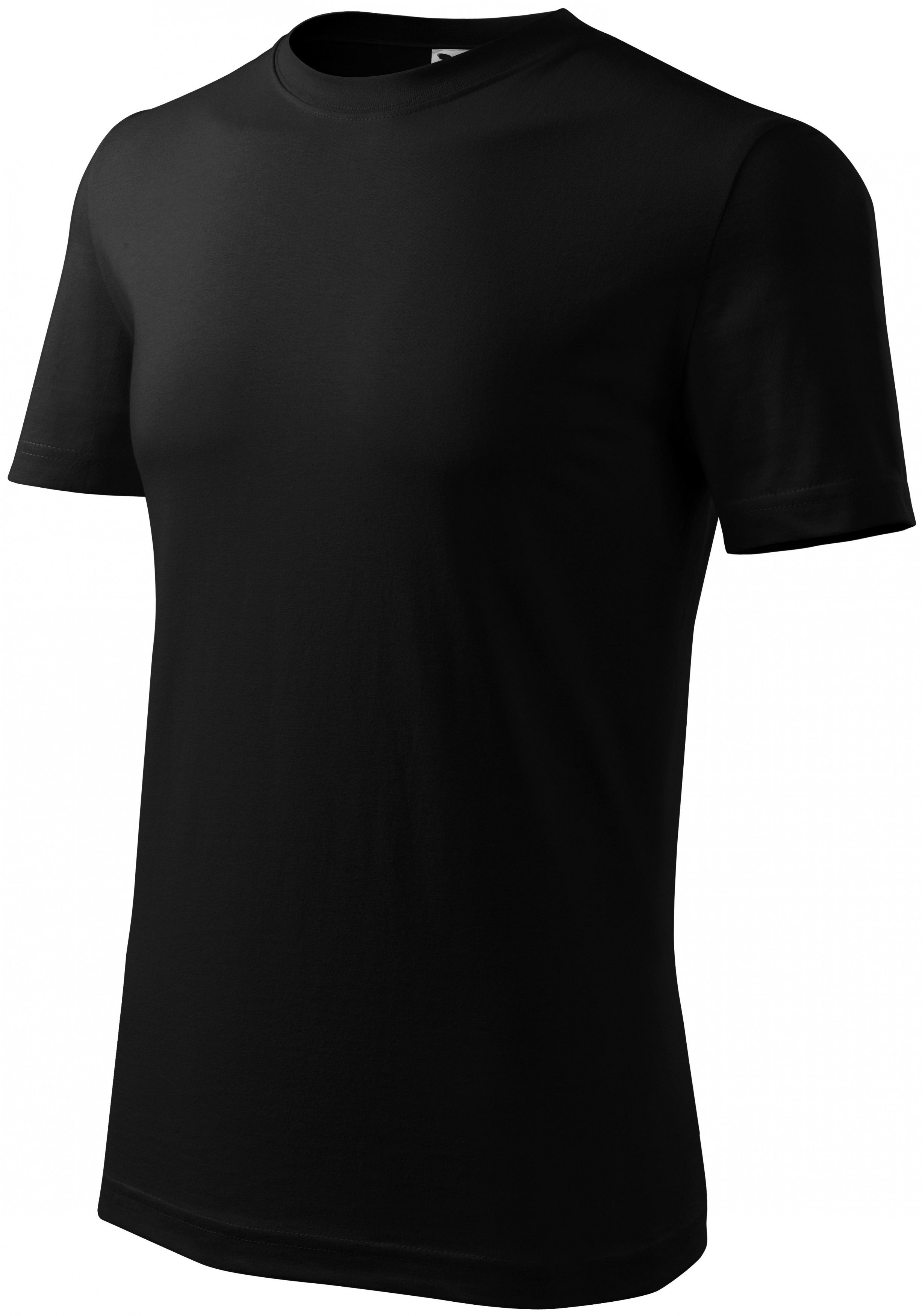 Tricou clasic pentru bărbați, negru, XL