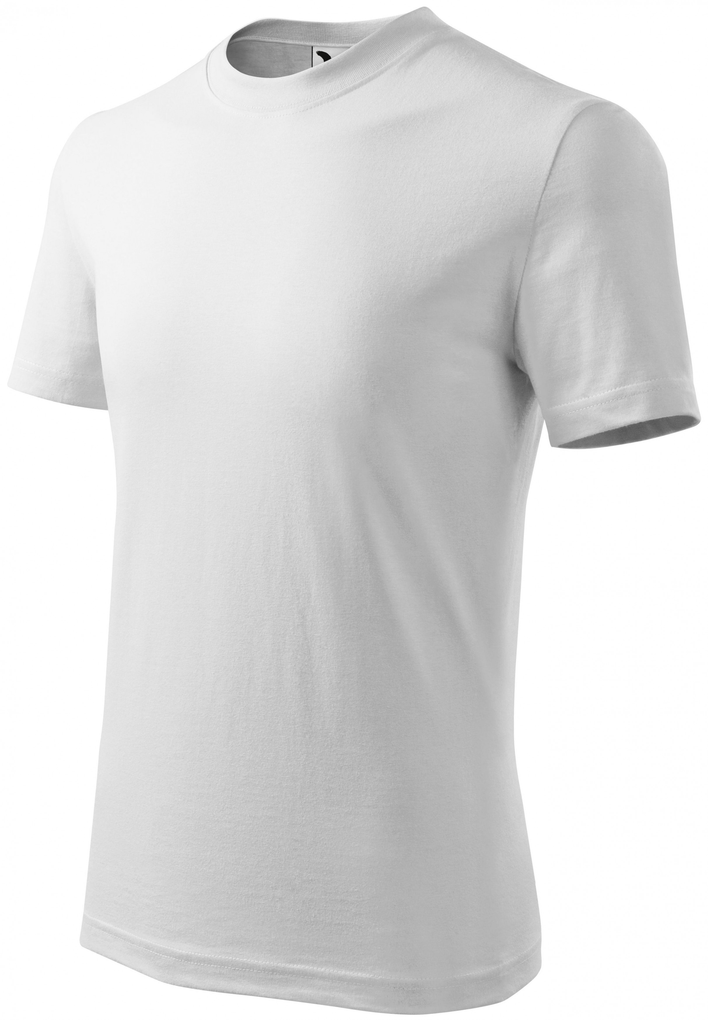 Tricou clasic pentru copii, alb, 134 cm / 8 ani