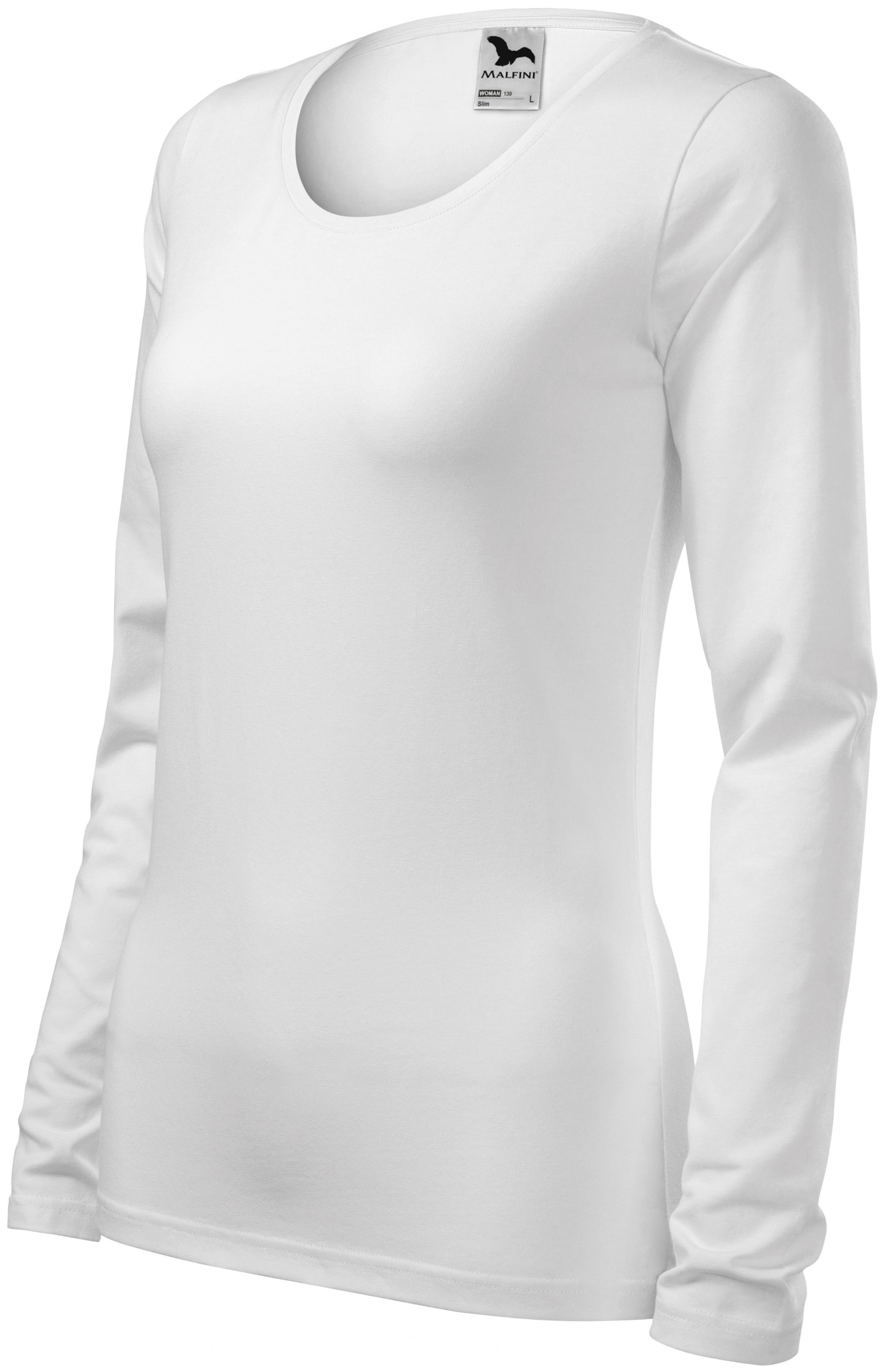 Tricou dama cu mâneci lungi, alb, XS