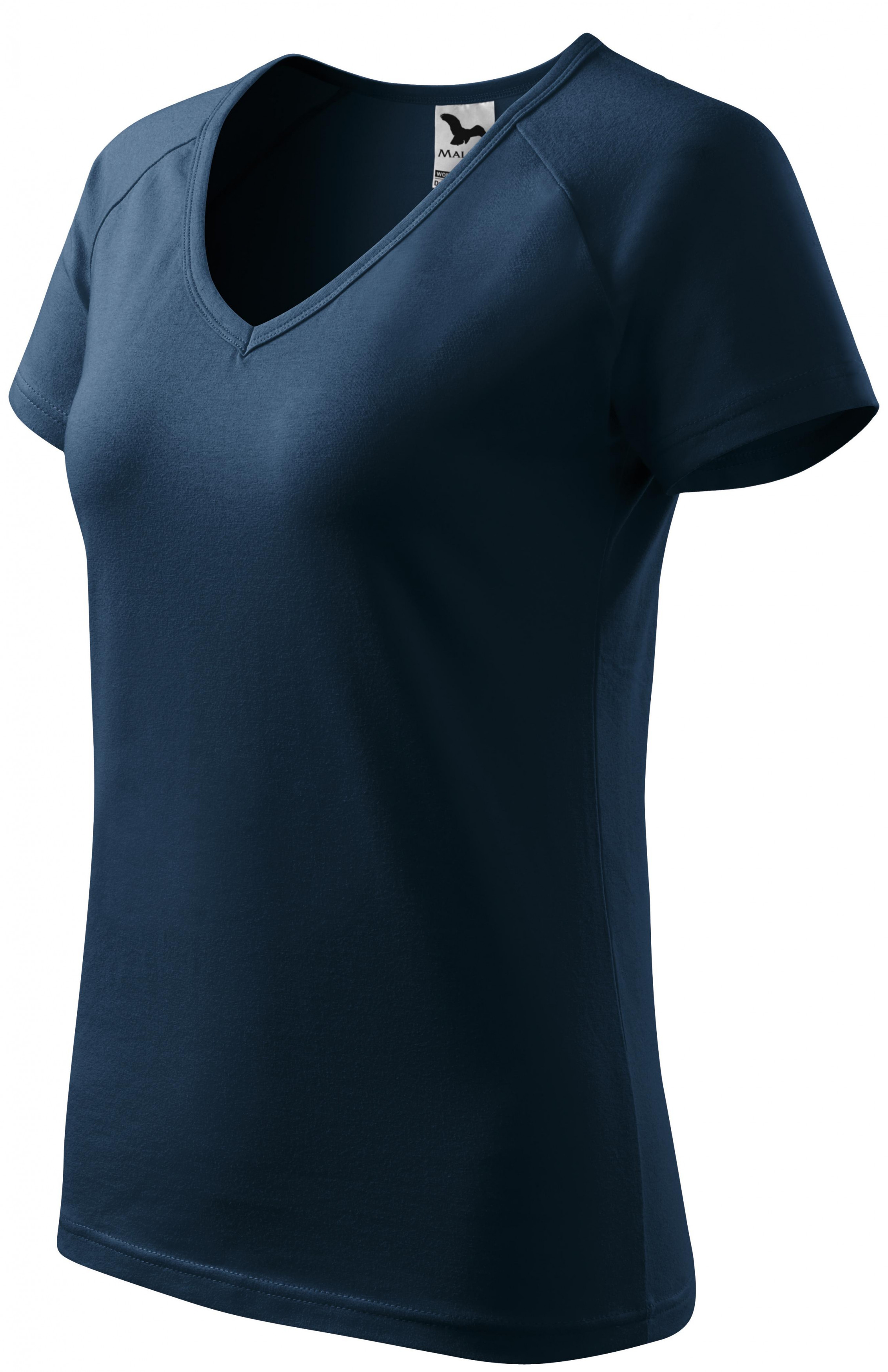Tricou dama slim fit cu mânecă raglan, albastru inchis, XL