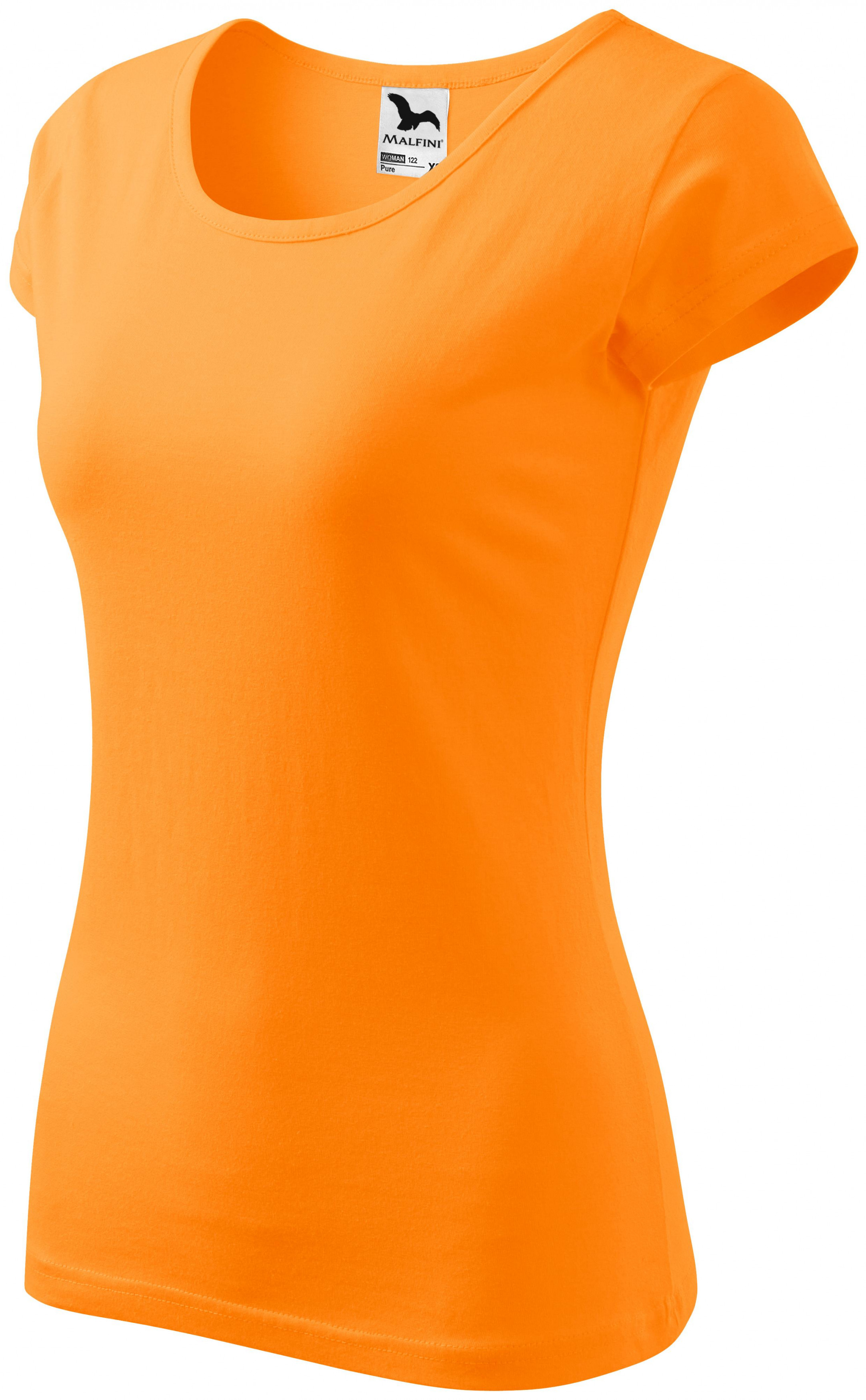 Tricou de damă cu mâneci foarte scurte, mandarin, M