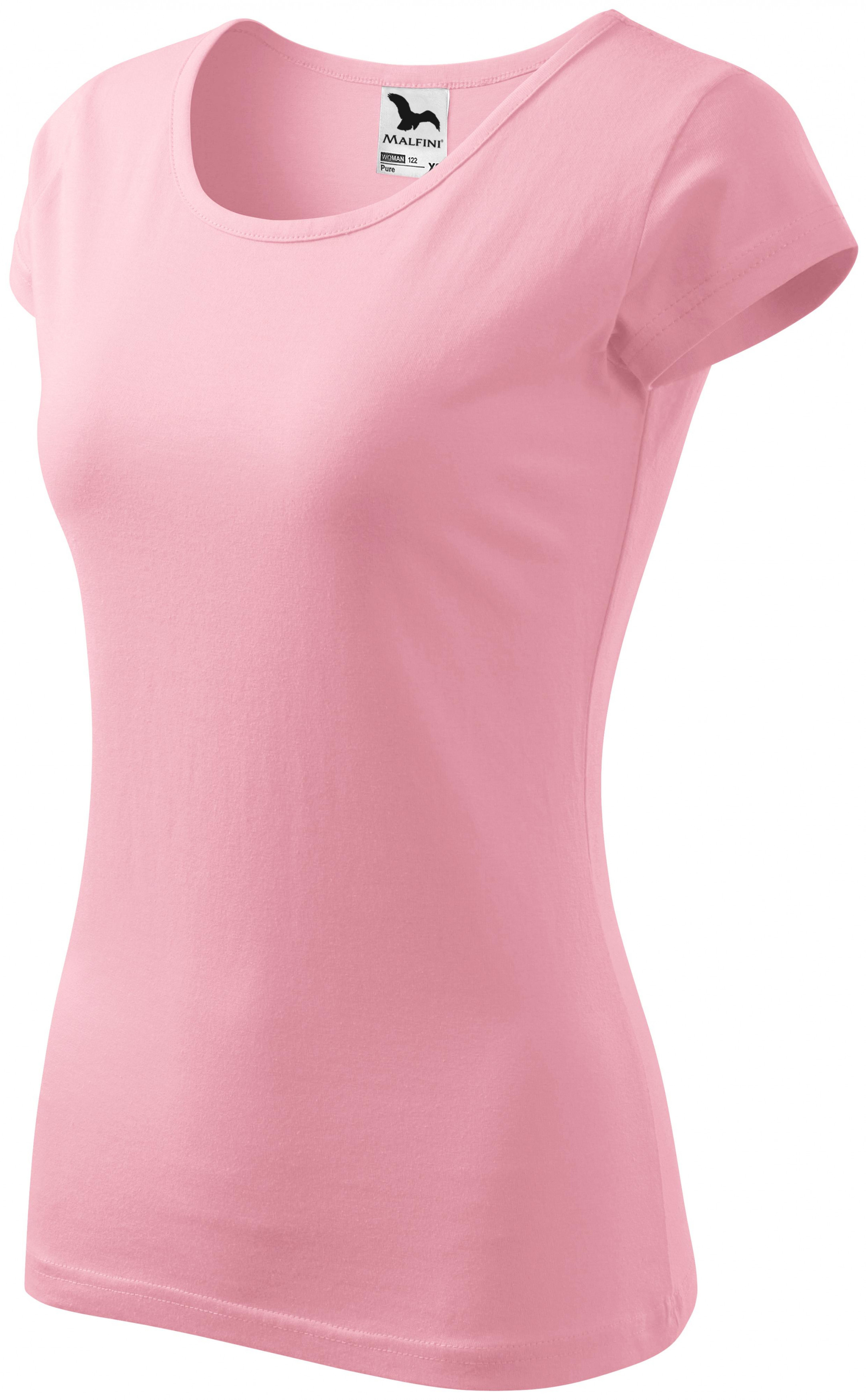 Tricou de damă cu mâneci foarte scurte, roz, M