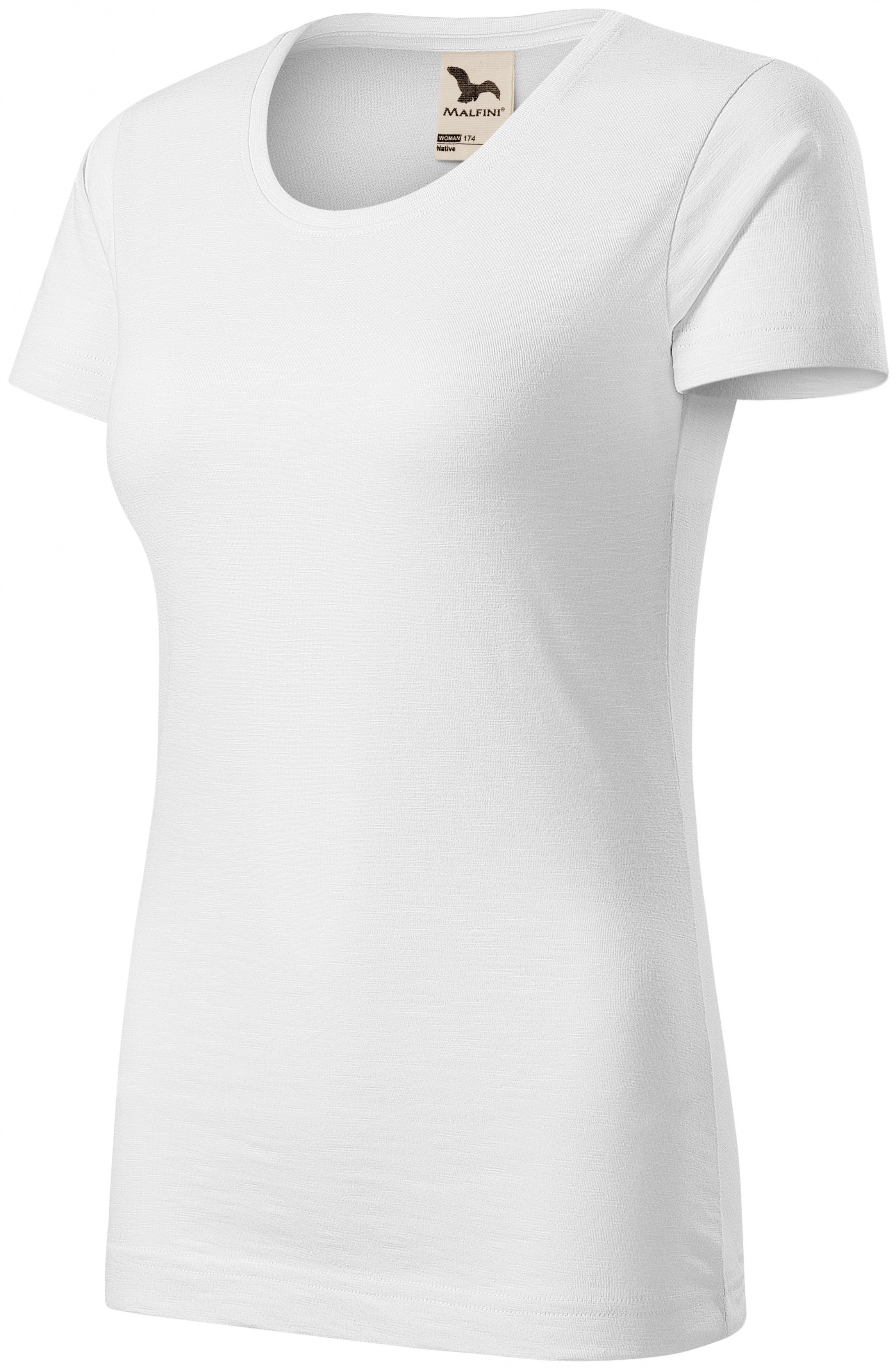 Tricou de damă, din bumbac organic texturat, alb, XL