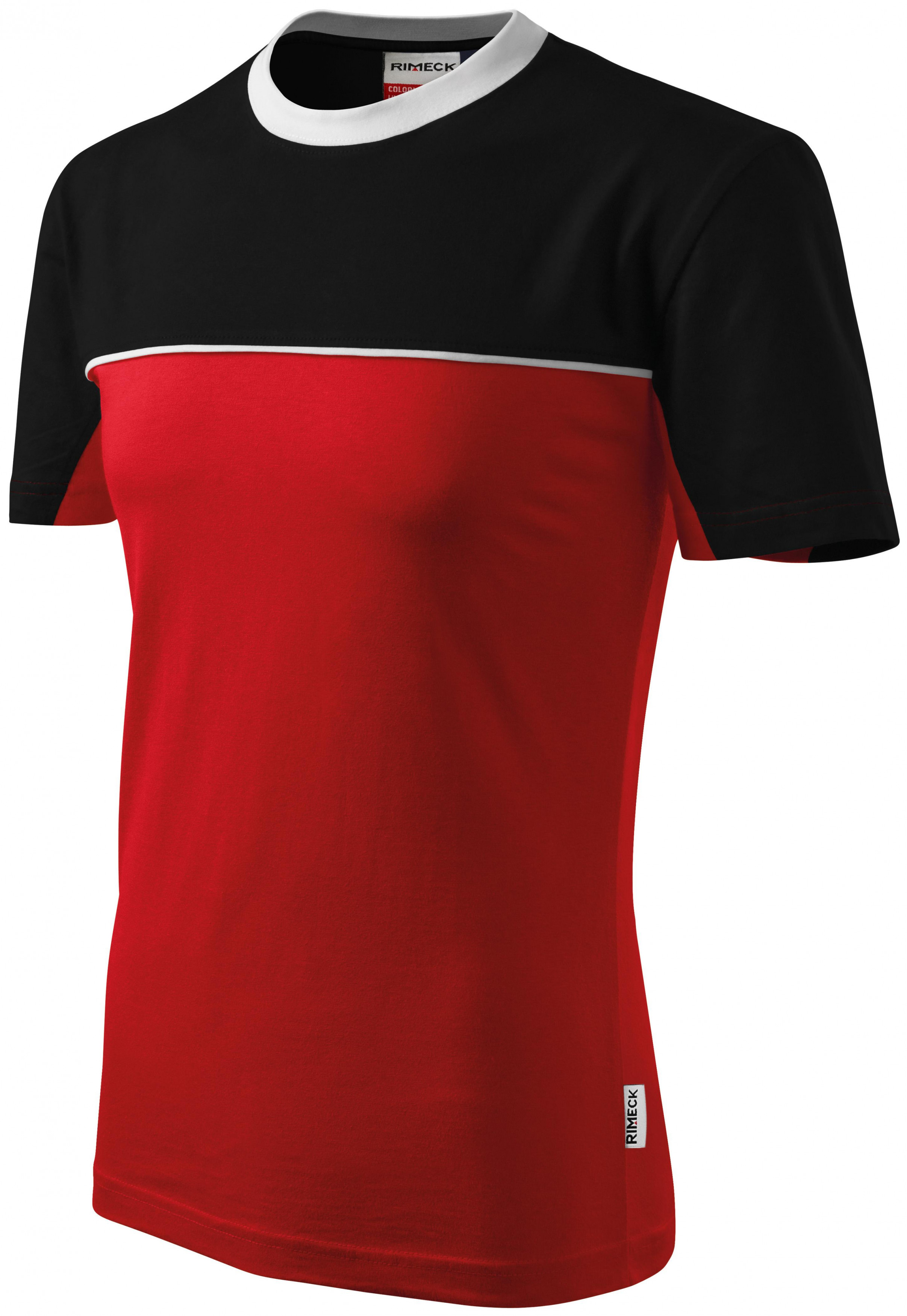 Tricou din bumbac în două culori, roșu, M