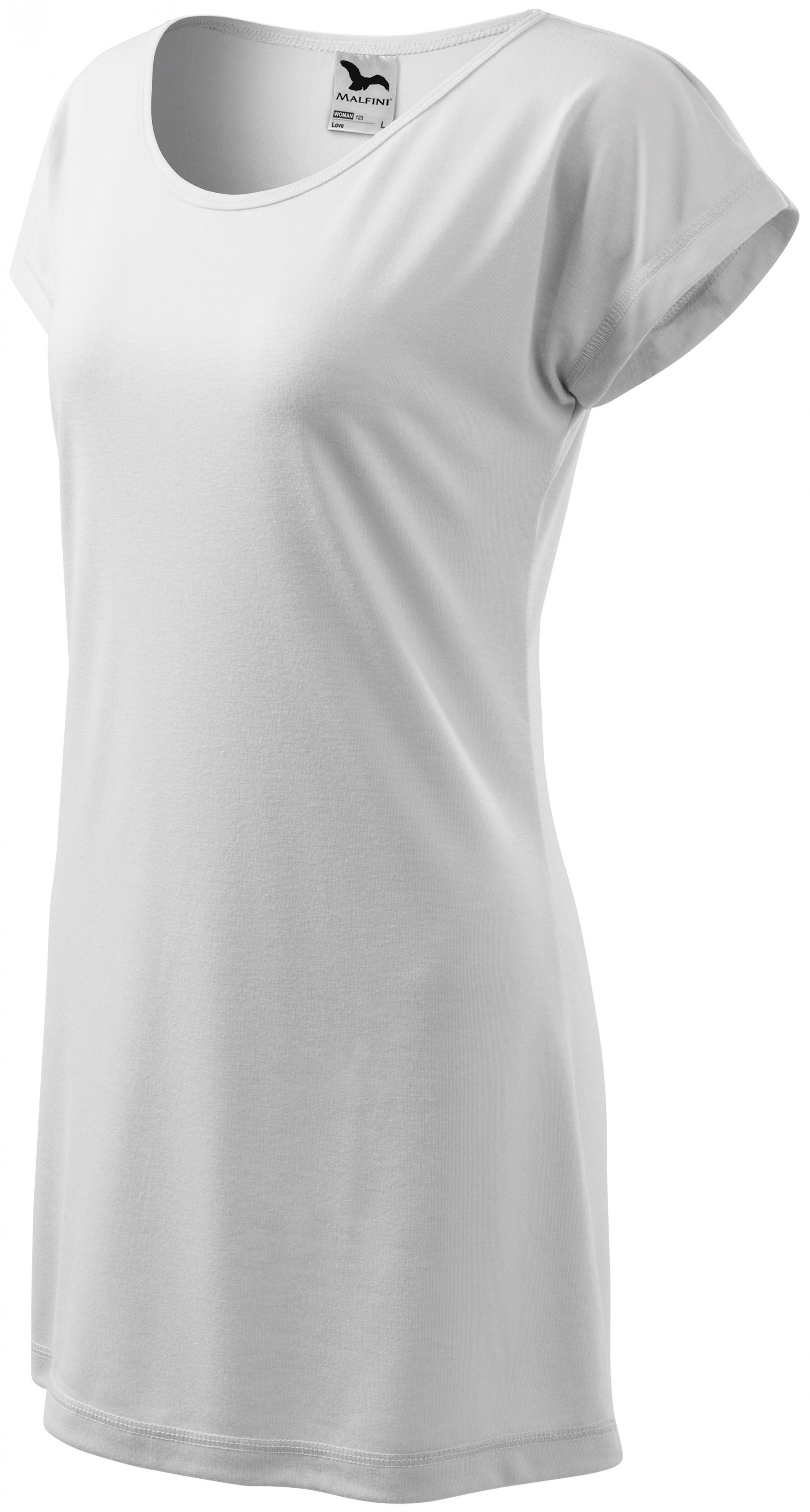 Tricou / rochie lungă pentru femei, alb, S
