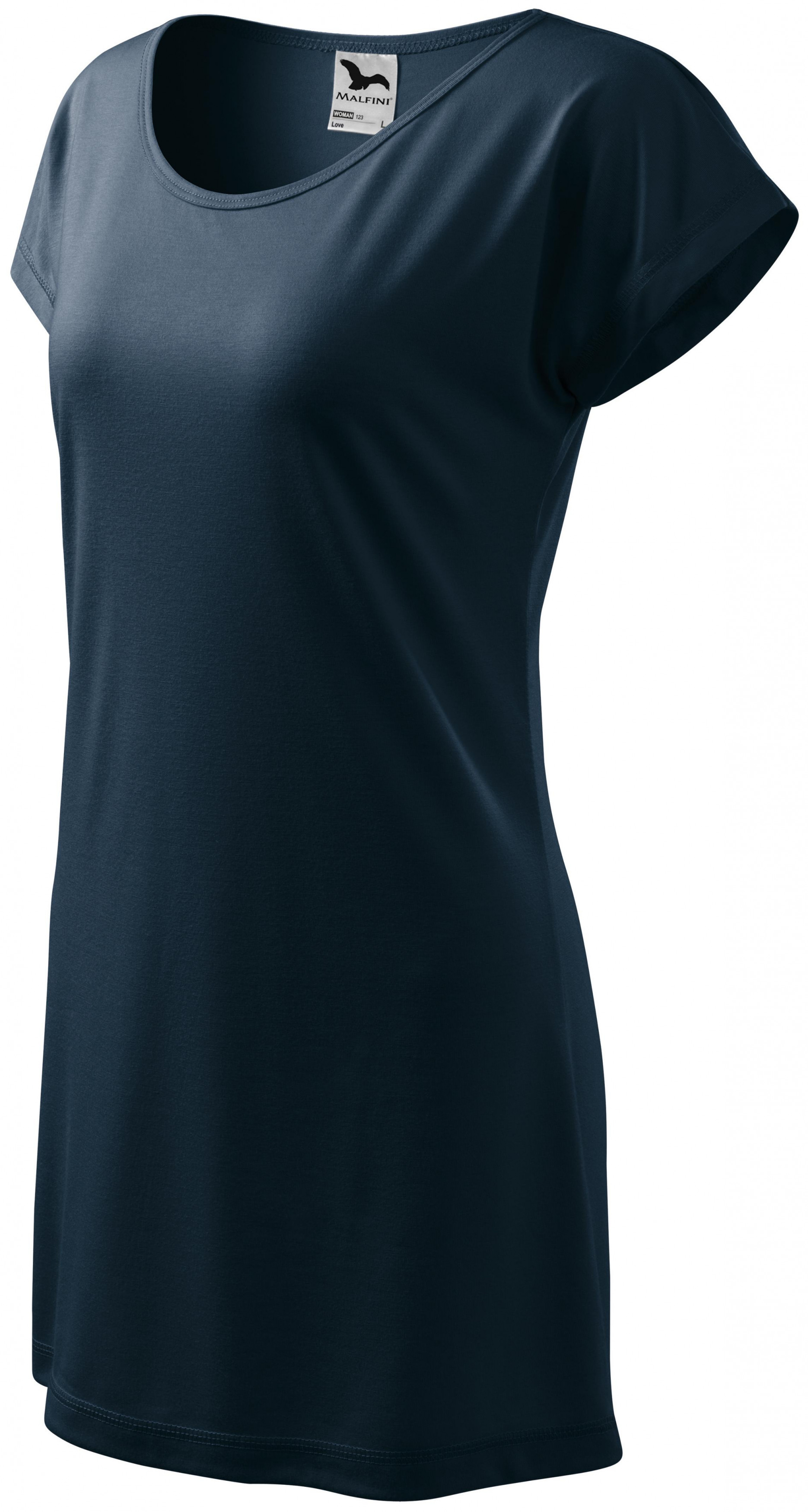 Tricou / rochie lungă pentru femei, albastru inchis, M