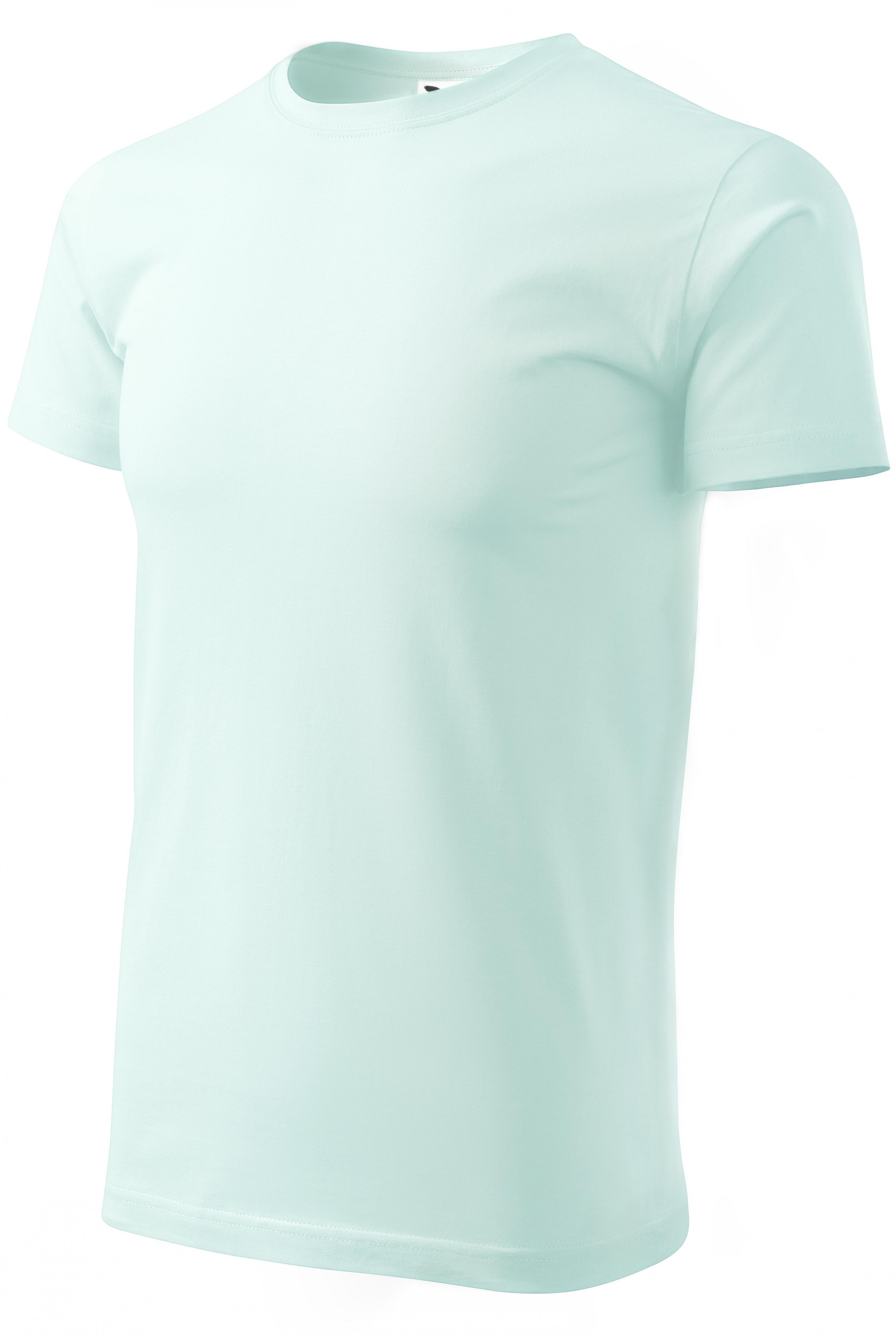 Tricou simplu pentru bărbați, verde de gheață, 4XL