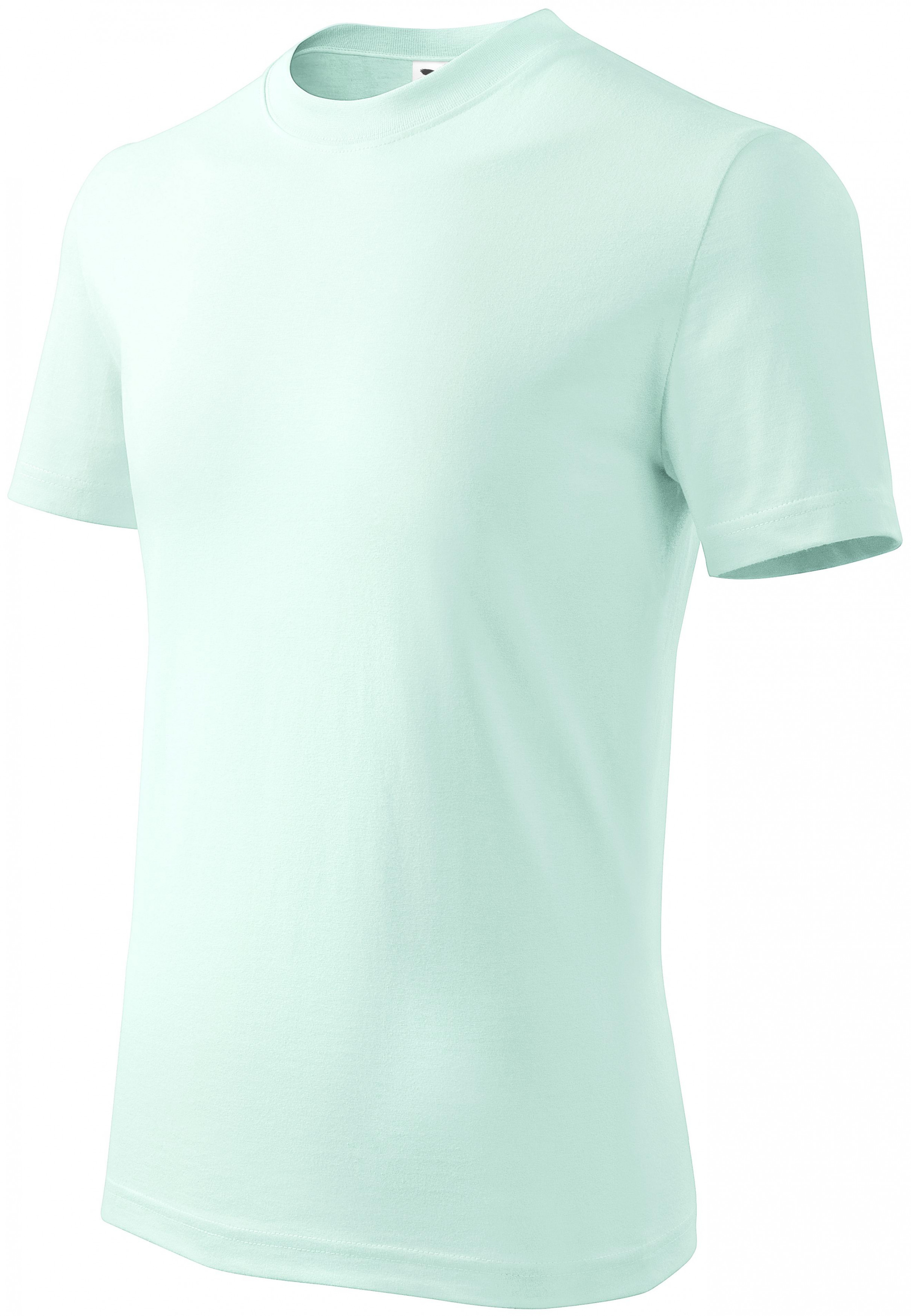 Tricou simplu pentru copii, verde de gheață, 158 cm / 12 ani