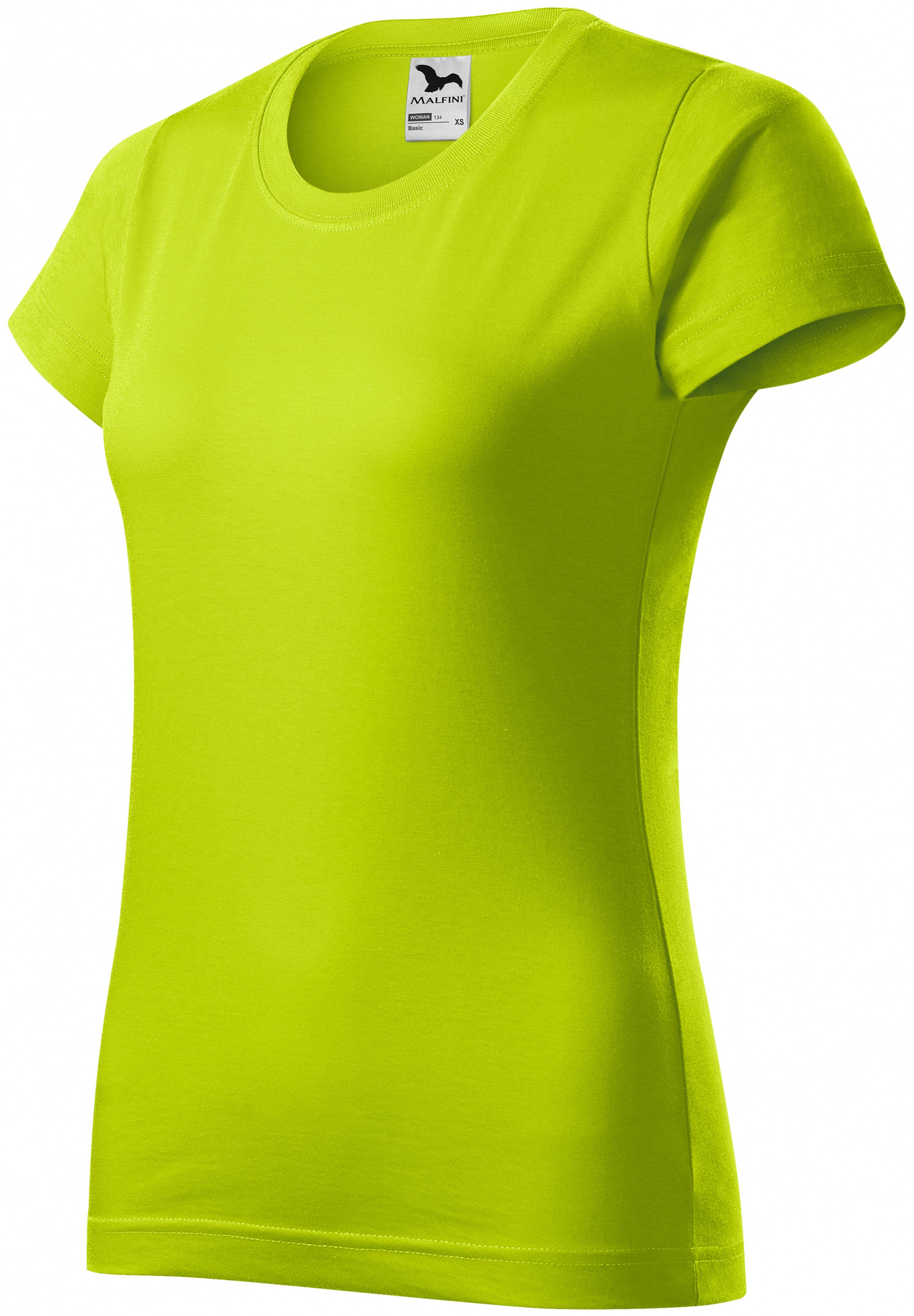 Tricou simplu pentru femei, verde lime, M