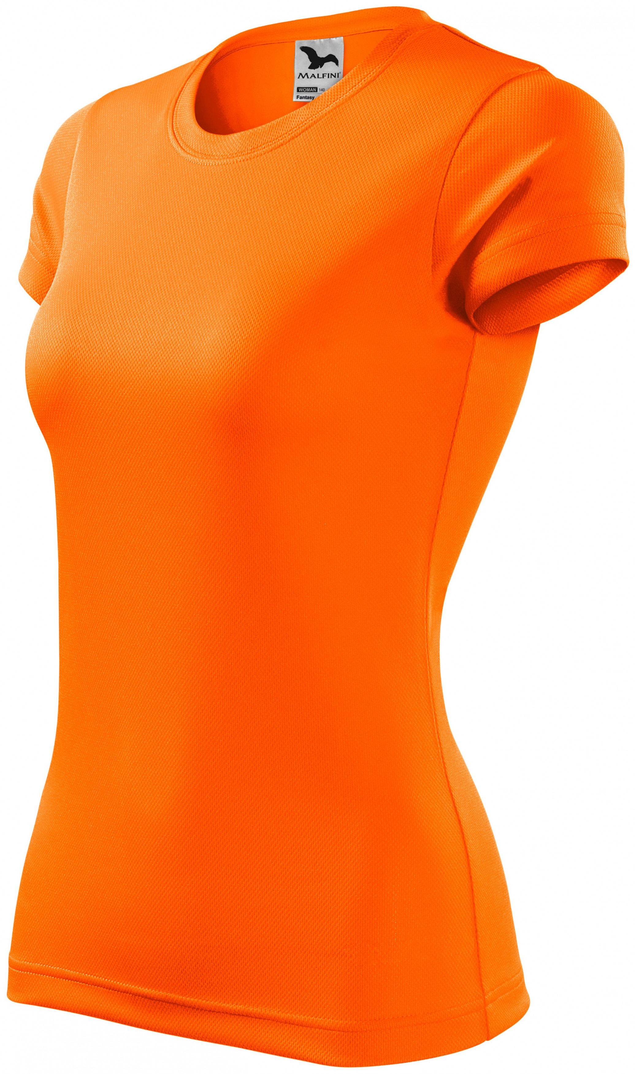 Tricou sport pentru femei, portocaliu neon, XL